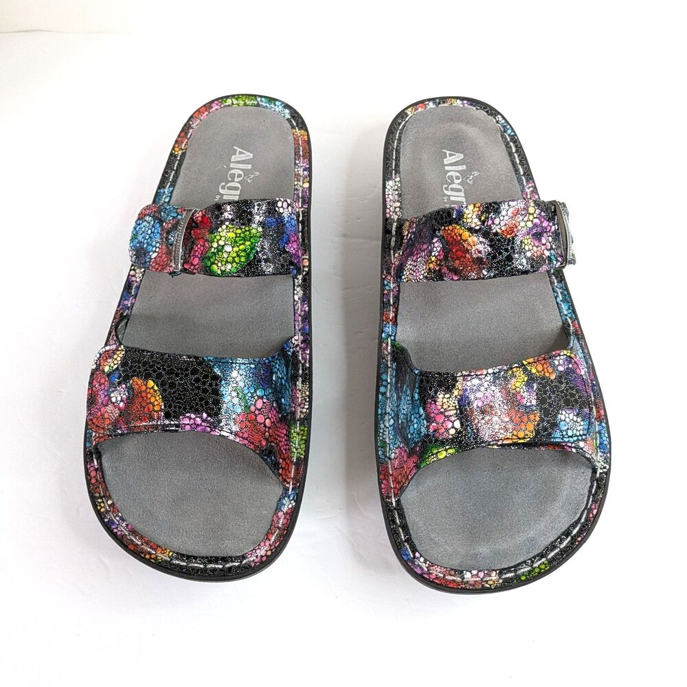 Alegria Bubblish Kar-137 Double-Strap Sandals Multicolor Metallic EU39 US9